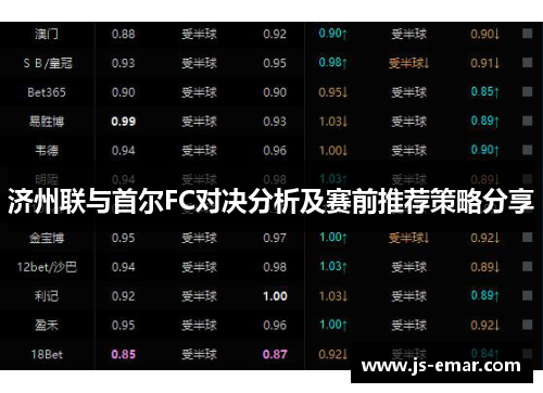 济州联与首尔FC对决分析及赛前推荐策略分享